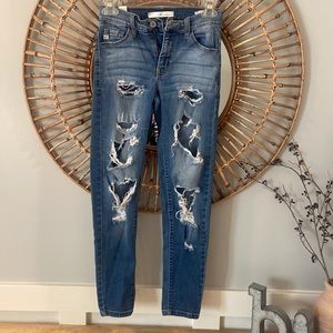 Kancan distressed skinny jeans